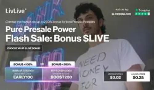 LivLive ($LIVE) 被评为最具潜力加密货币预售，Hyperliquid (HYPE) 与 Tron (TRX) 同步上涨