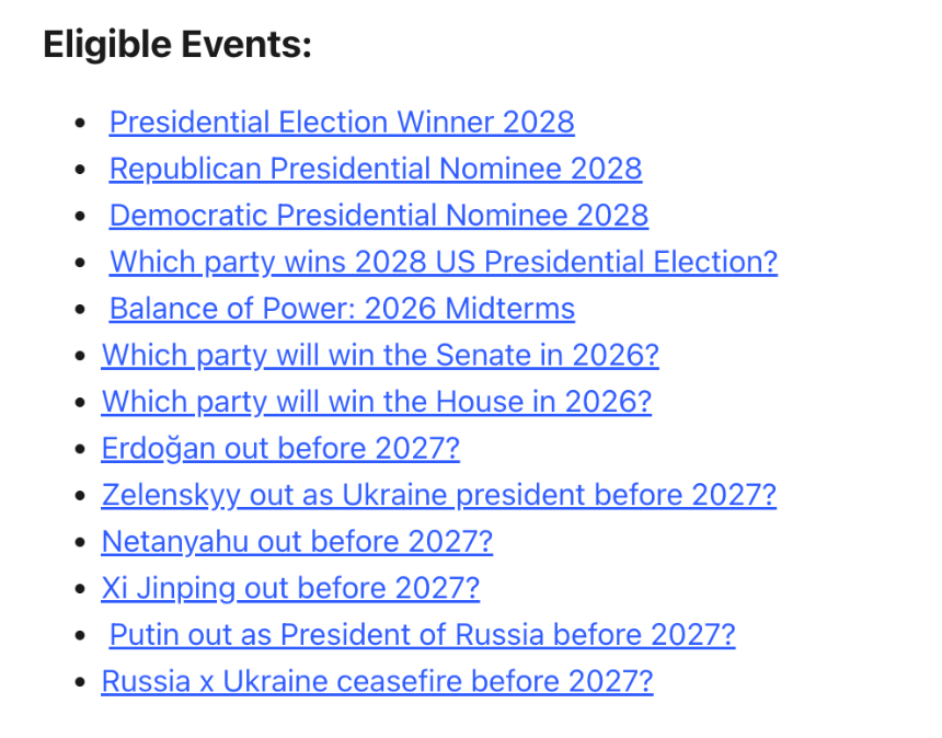 Polymarket‘2028总统大选’的流量王是……勒布朗·詹姆斯？？？
